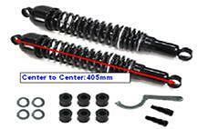 Honda XL250 XL500 (ALL) Rear Twin Shock Absorber - Black Springs - 405mm 22/18mm