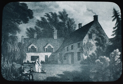 BURNHAM THORPE RECTORY NORFOLK Magic Lantern Slide C1890 LORD HORATIO NELSON