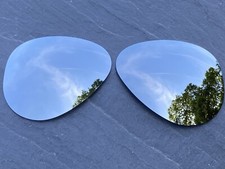 POLARISED CHROME SILVER MIRROR REPLACEMENT LENSES FOR RAY-BAN RB3025 55mm