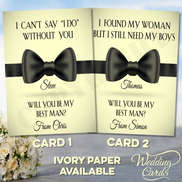 Usher Best Man Personalised Will You Be My Groomsman Card Page Boy