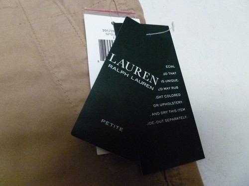 Lauren Ralph Lauren Womens Shorts Beige Size UK 16 Petite Mid Rise Tagged New 34 - Picture 5 of 12
