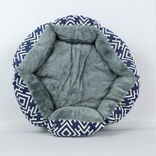 Pet Bed Cat Small Dog Blue 18" Hexagon Cuddler Durable Machine Washable
