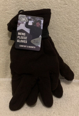 Pair Of Max Adams Men's Dark Brown Fleece Gloves - One Size Fits