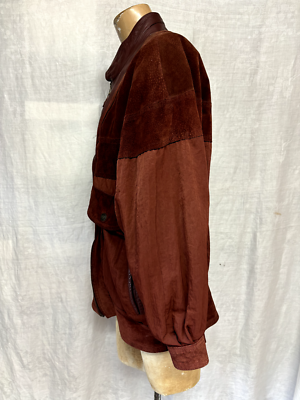 【イタリア製】1980s 90s Suede Leather Car Coat Vintage Men's 1980s Designer Suede Leather Coat Jacket Orig Pelle
