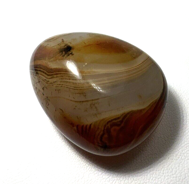Natural Polished CRAZY LACE AGATE Palm Worry Stone Rock Crystal Healing