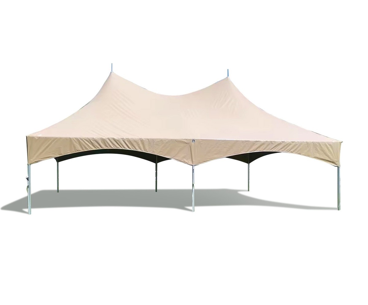 20x30 Commercial High Peak Frame Tent Beige Event Canopy Wedding