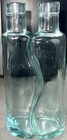 **VINTAGE** 8” Italian Vetreria Etrusca Half Wavy Bottles 1960s Vinegar & Oil — photo 2