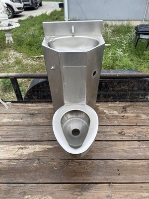 Prison Toilet Stainless Steel Acorn Engineering System Front Toilet & Sink