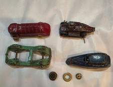 Vintage 1930s Cast Iron Tootsietoy Hubley Toy Vehicles Tank Truck Sedan Car ASIS
