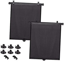 2 Pack Large Car Sun Shade Side Window for Baby, Roller Vehicle Shades Sun