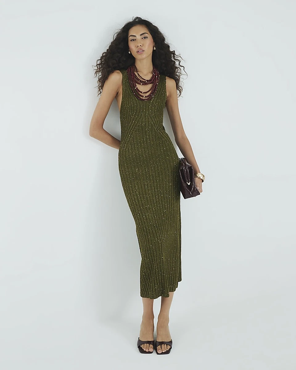 River Island Green V-Neck Dresses for Women for sale | eBay UK