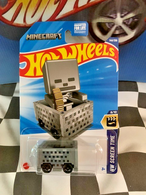 Hot Wheels 2025 HW Screen Time 8/10 146 Minecraft Minecart GRAY