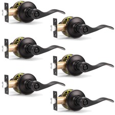 Oil Rubbed Bronze Privacy Levers - Left/Right Handed, 6 Pack