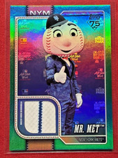 2026 Topps Celebration Series 1 Mr. Met Mascot Green Foil Relic /99 #MAS-MRM