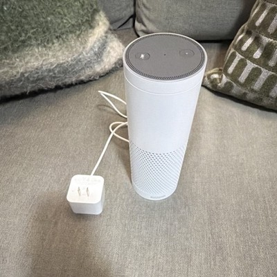 Amazon Echo (1st Generation) Smart Speaker White Wi-Fi Alexa with Power Adapter