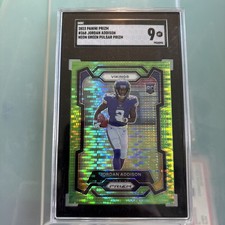 2023 Panini Prizm - Rookies Jordan Addison #368 Neon Green Pulsar Prizm (RC)