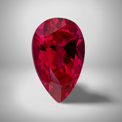 Ruby Pear Cut Gemstone 5.1 Cts - 14x9 mm Lustrous Loose Gem #