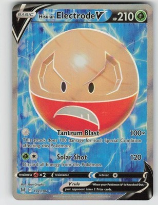 Hisuian Electrode V 172/196 Ultra Rare Lost Origin Pokemon Holo Near Mint