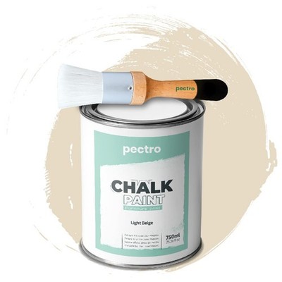 Pack Chalk Paint for Furniture 750ml + Painting Brush Special for Chalk Paint Furniture...