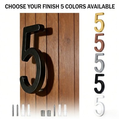 ColourTree 3D Floating House Numbers - 4.3'' Aluminum Modern Address Sign
