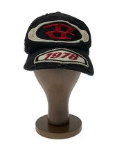 DIESEL C-BRAFF Baseball cap with embroidered patches, cotton, black.