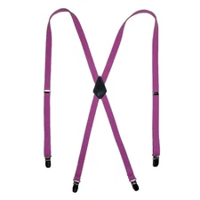 CTM Women's Elastic Clip-End 1/2 Inch Skinny Urban Suspenders