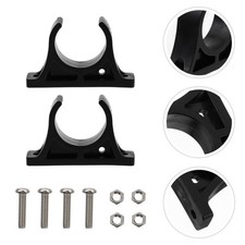 Durable Kayak Paddle Clip Black Plastic Mount Holder with Screws