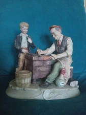 Antonio Benni Sculpture Art Figurine signed Italy Capodimonte Shoemaker shoe