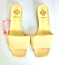 Sam & Libby Karissa Slides Size 8 M Yellow Sandals Low Heel Footwear NEW