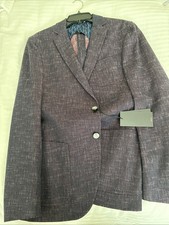 New Authentic Boss Hugo Boss Suit Sport Coat Jacket Blazer Dark Blue 40L 645