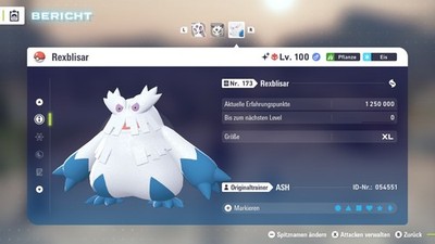Shiny Elite Rexblisar  6IV + Max EV / DV  Für Pokemon Legenden Z-A