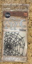 Sizzix Tim Holtz HOCUSPOCUS COMBO Dies SPIDERWEB Embossing Folder HALLOWEEN RARE