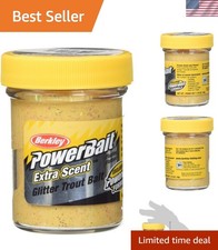 PowerBait Yellow Glitter Trout Dough Bait - 1.75 oz for Ultimate Fishing Success