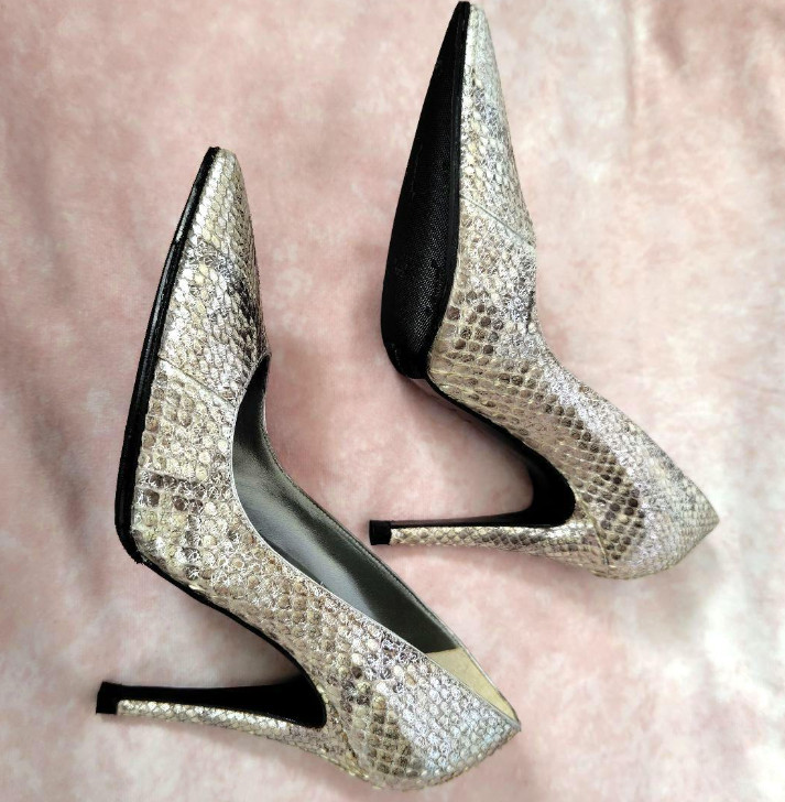 Sergio Rossi Real Python Leather Pumps Size: 7 Si… - image 12