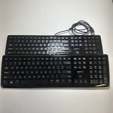 LOT OF 2 - Amazon Basics USB Wired Keyboard K...