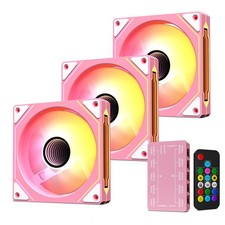 Vetroo Pink LF120 Infinite Mirror PC Fan 120 mm ARGB & PWM Case Fan, FDB Bearing