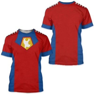Peacemaker Superhero Costume T-Shirt 3D Unisex Halloween Cosplay Tee S-5XL
