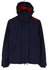 SuperDry Original Windcheater Veste Homme XS Bleu Marine Polaire Capuche Doublé
