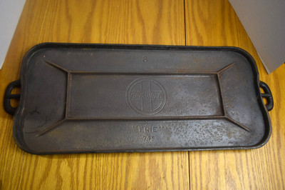 GRISWOLD CAST IRON #8 Long Griddle SLANT Logo 745 Good Markings  Clean Nice!