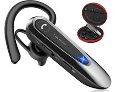 Bluetooth Earpiece Wireless CVC8.0 Headset for Cell Phone Dual Mic Noise Canceli