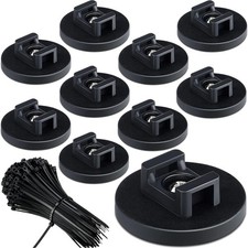 60 Pieces Magnetic Zip Tie Mount Multipurpose Cable Holder Magnets Magnetic W...