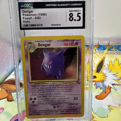 1999 Pokemon CGC 8.5  Gengar Holo - Fossil 5/62