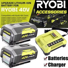 8.0Ah Battery 40 Volt for Ryobi 40V Lithium OP40602 Battery with LED / Charger