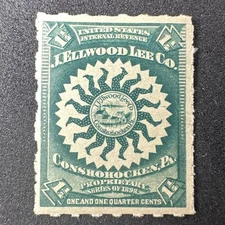 1898 RS292 Mint Ellwood Lee Pa Private Revenue Stamp