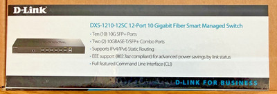 D-Link  DXS-1210-12SC 12 PORT 10 Gigabit  Fiber Smart Managed Switch