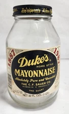 Vintage 1987 Duke’s 100 Year ANNIVERSARY Mayonnaise Paper Label Quart