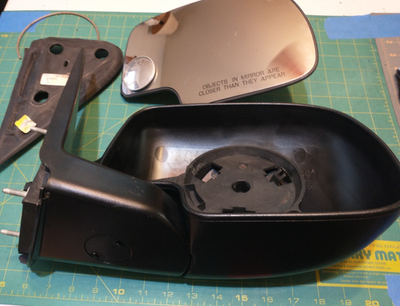 #ad #ad OEM RH Passenger Mirror Chevy Silverado Sierra 99 02 Black PARTS Broken Tabs $17.95