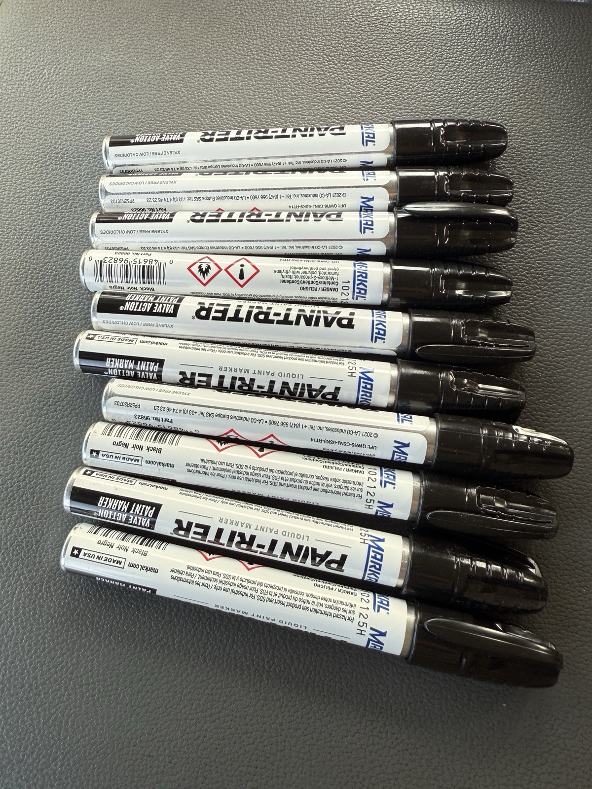10x Lot New Markal Paint Riter Valve Action Paint Marker- Bl