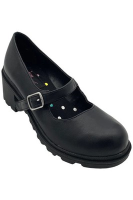 Jellypop Kid's Girl Alston Heeled Mary Jane Black