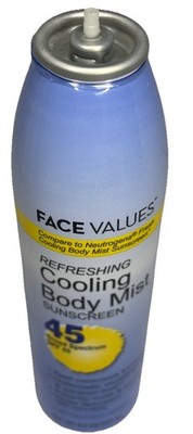 Face Values Cooling Sun Screen Broad Spectrum 45 SPF 8 Oz See Below 24 HOUR SHIP